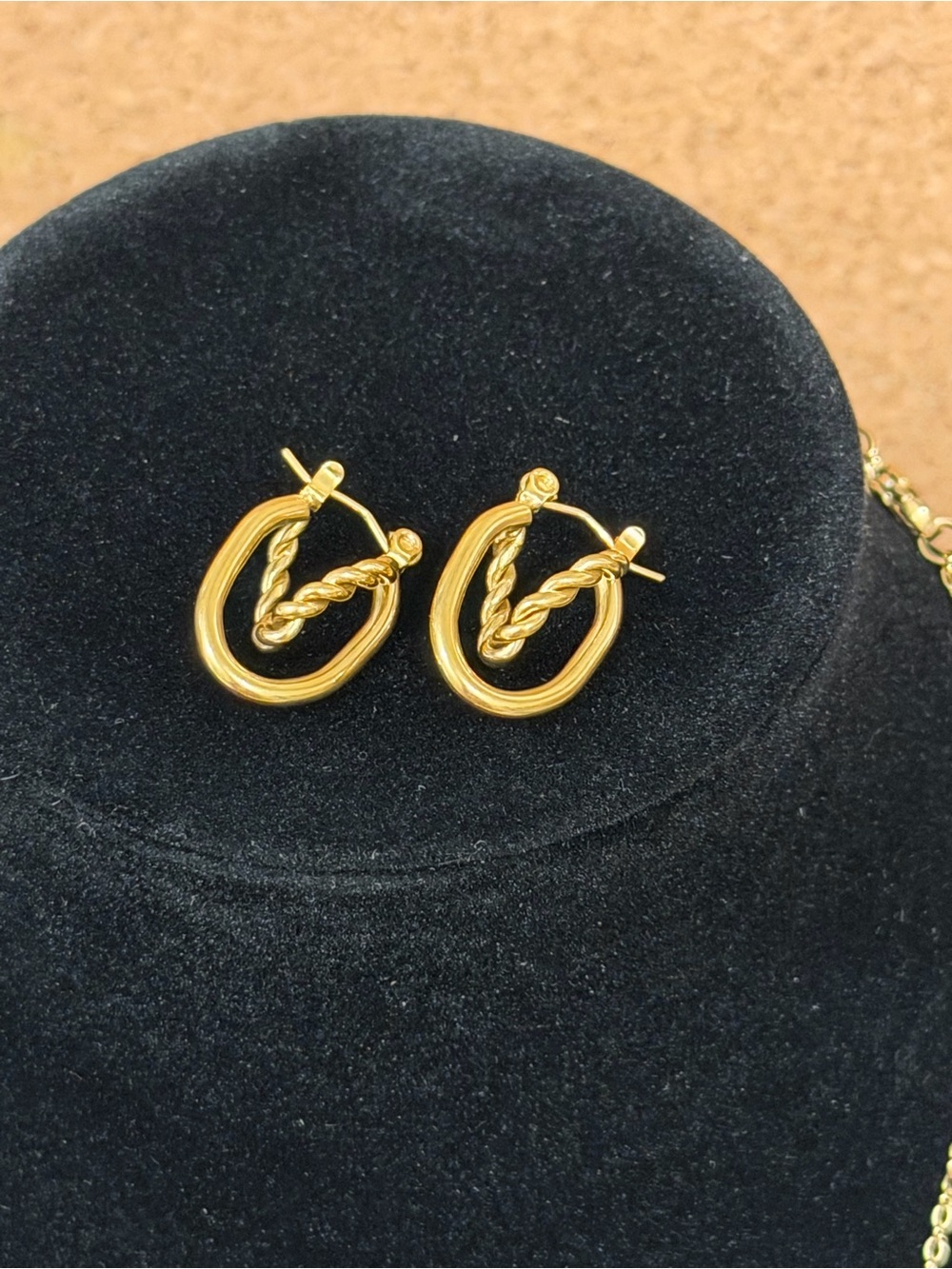 Plunder Gold-Tone Interlinked Hoop Earrings